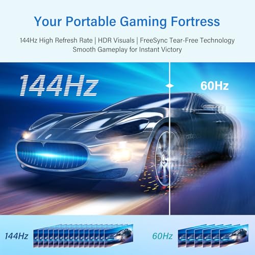 Image of InnoView 16 inch Portable Monitor 144Hz Portable Gaming Monitor with Protective Sleeve, 1200P FHD External Monitor, Lightweight, Extra Second Screen for Laptop, PS5, Mac, Xbox (Not Includes Adapter)
