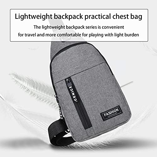 Generic Unisex Compact Sling Backpack with USB Charging Port, 11.81 x 6.69 x 2.17 inches, Grey4