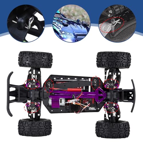 36 Stück RC Karosserie Clips mit Aufreißlaschen, RC Körper Shell Pin Auto Zubehör, R Typ Karosserieklammern, RC Ersatzteile RC Splint für 1/10, 1/12 und 1/16 Fernbedienung Auto Shell Modell