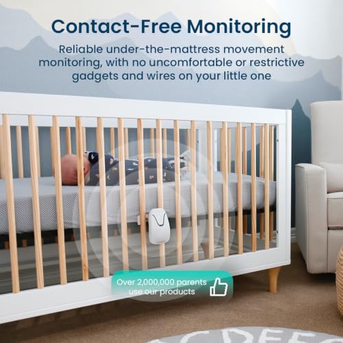 Image of Babysense 7 Baby Sleep Movement Monitor for Newborn and Infants, No WiFi, Non Wearable, Non Contact Monitor with 2 Under-Mattress Sensors for Full Crib Coverage