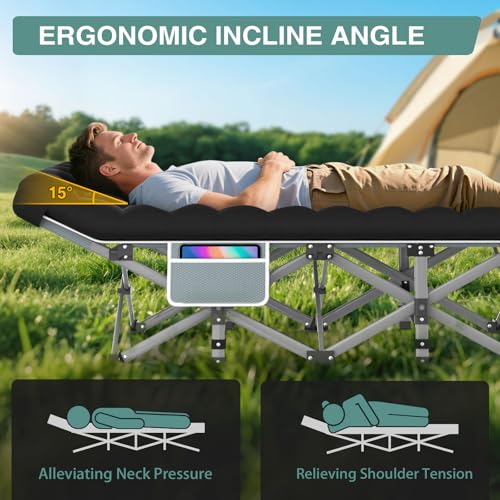 ZENPETIO Heavy-Duty Padded Camping Cot