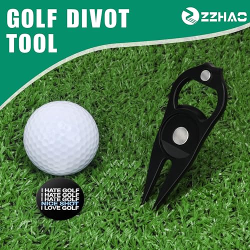 ZZHAO Golf Divot Tool and Golf Ball Marker, Divot Repair Tool,Golf Accessories for Men, Funny Gifts for Men, Tools for Men - Image 3