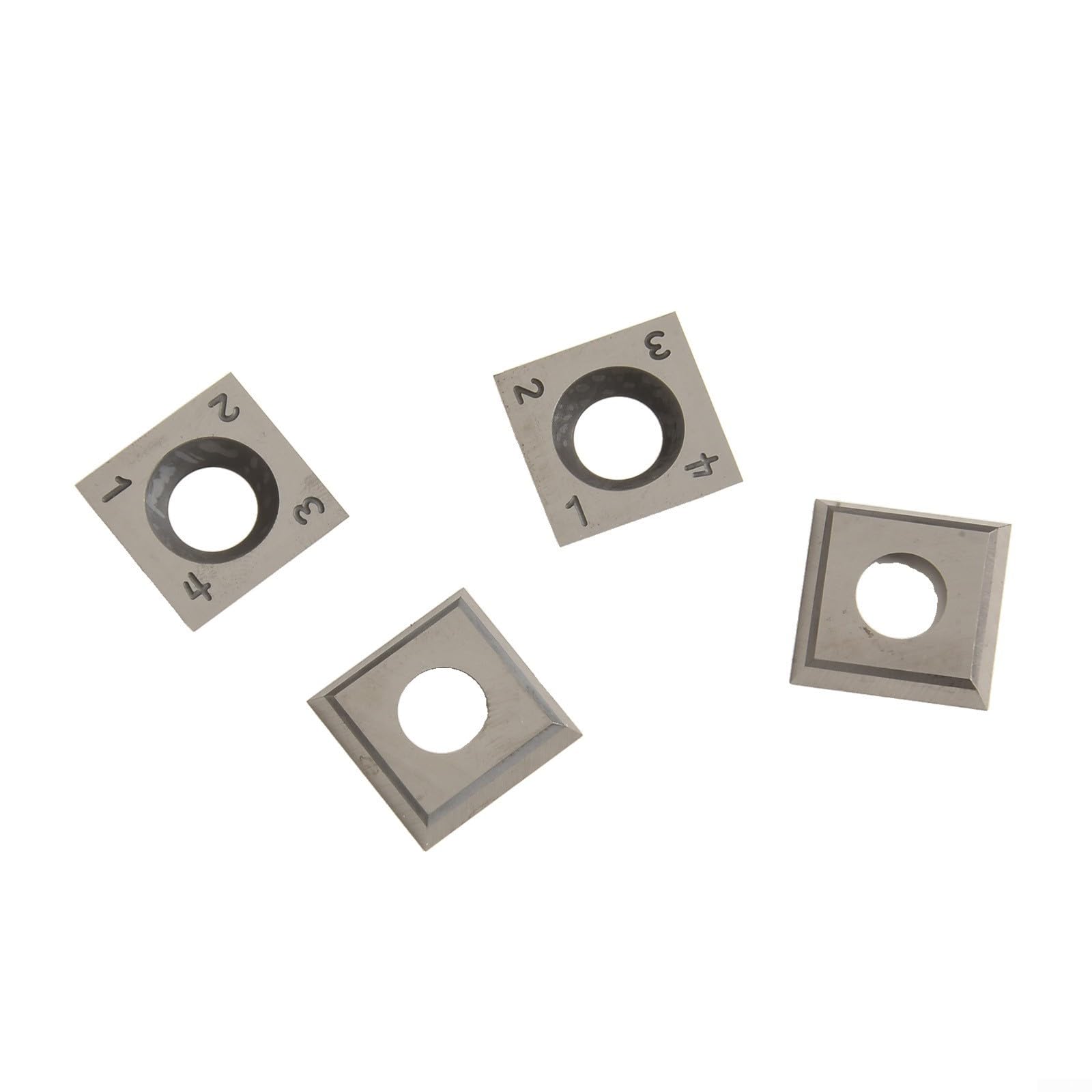 Lot de 10 inserts carrés en carbure pour outil de tournage 14 x 14 x 2 mm 30 degrés avec 10 vis M6 pour clé T20 pour tour à bois
