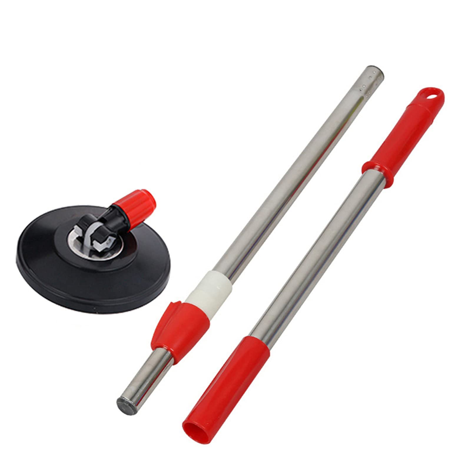 Red Spin Mop Adjustable Handle and Head Replacement for Home,Office,Car