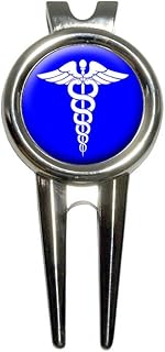 GRAPHICS & MORE Caduceus Medical Symbol Blue - Doctor MD RN EMT Golf Divot Repair Tool and Ball Marker
