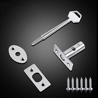 Door Lock,Shed Lock,Gate Lock for Wooden Gate Storage Box,Door Lock Stainless Steel Tube Well Lock Fire Door Dark Lock Channel Door Lock Pipe Lock Furniture Hardware (Size : A)