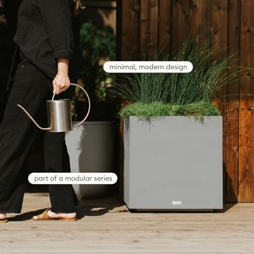 Image of Veradek Block Series Cube Planter - Square Outdoor Planter