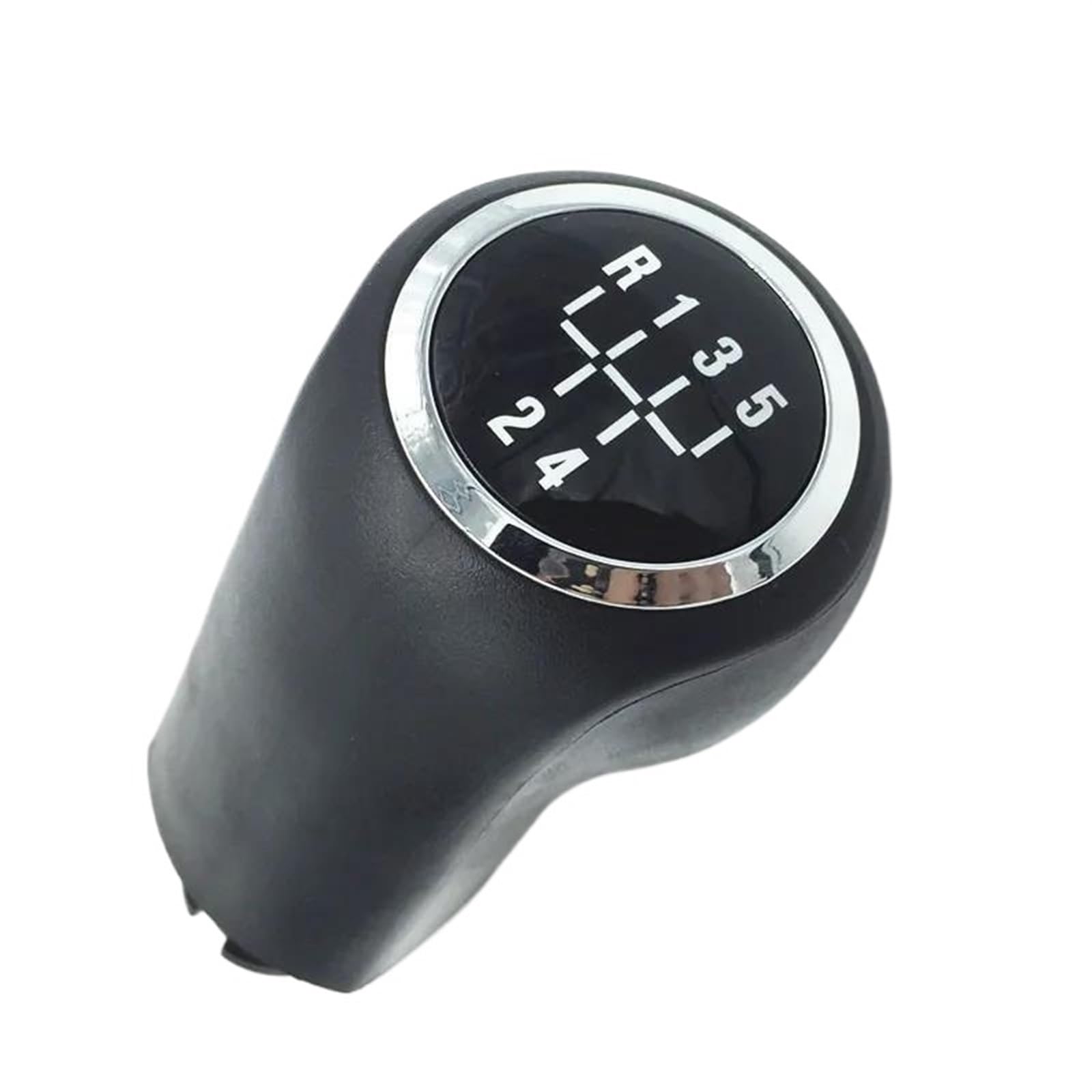 URPIZY Schaltknauf Für Opel Zafira B (2005-2015) - PU-Leder Schwarz-Silber | Mit Schaltsack