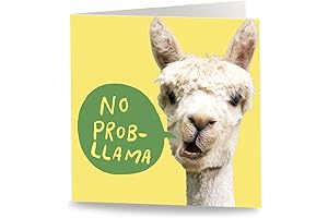 Maturi 'No Prob-Llama' Humorous Birthday Card - 6x6