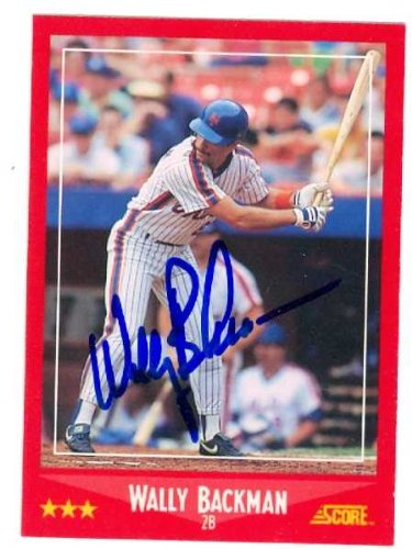 Wally Backman 1988 Score #303 Mets Autographed Baseball Card