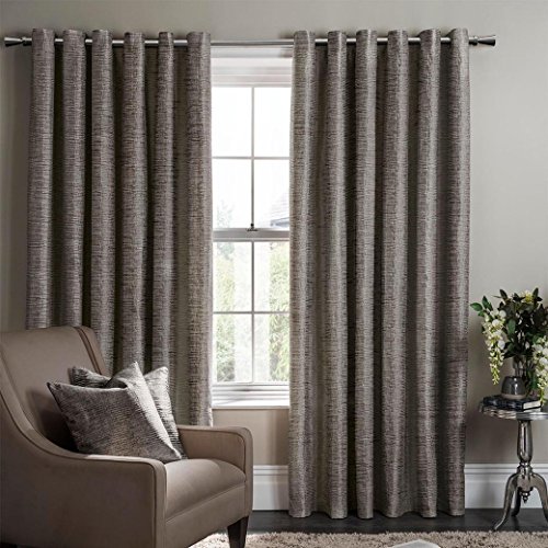 Un par de Studio G con forro de funda de rayas Campello  Cortina de confección con ollaos  carbón  90 "x 72" L  Cortinas en casa