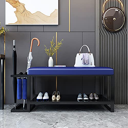 Banc à chaussures moderne en métal pour une entrée propre et ordonnée