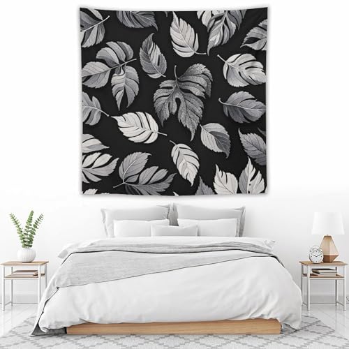 Tenture murale feuilles grises pour esthétique chambre moderne - 5