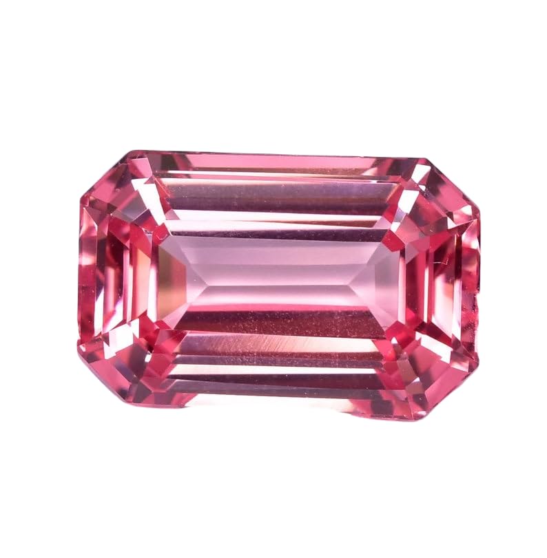 Morganite naturelle taillée en émeraude 16x10mm d'exception GH_NAT_10887
