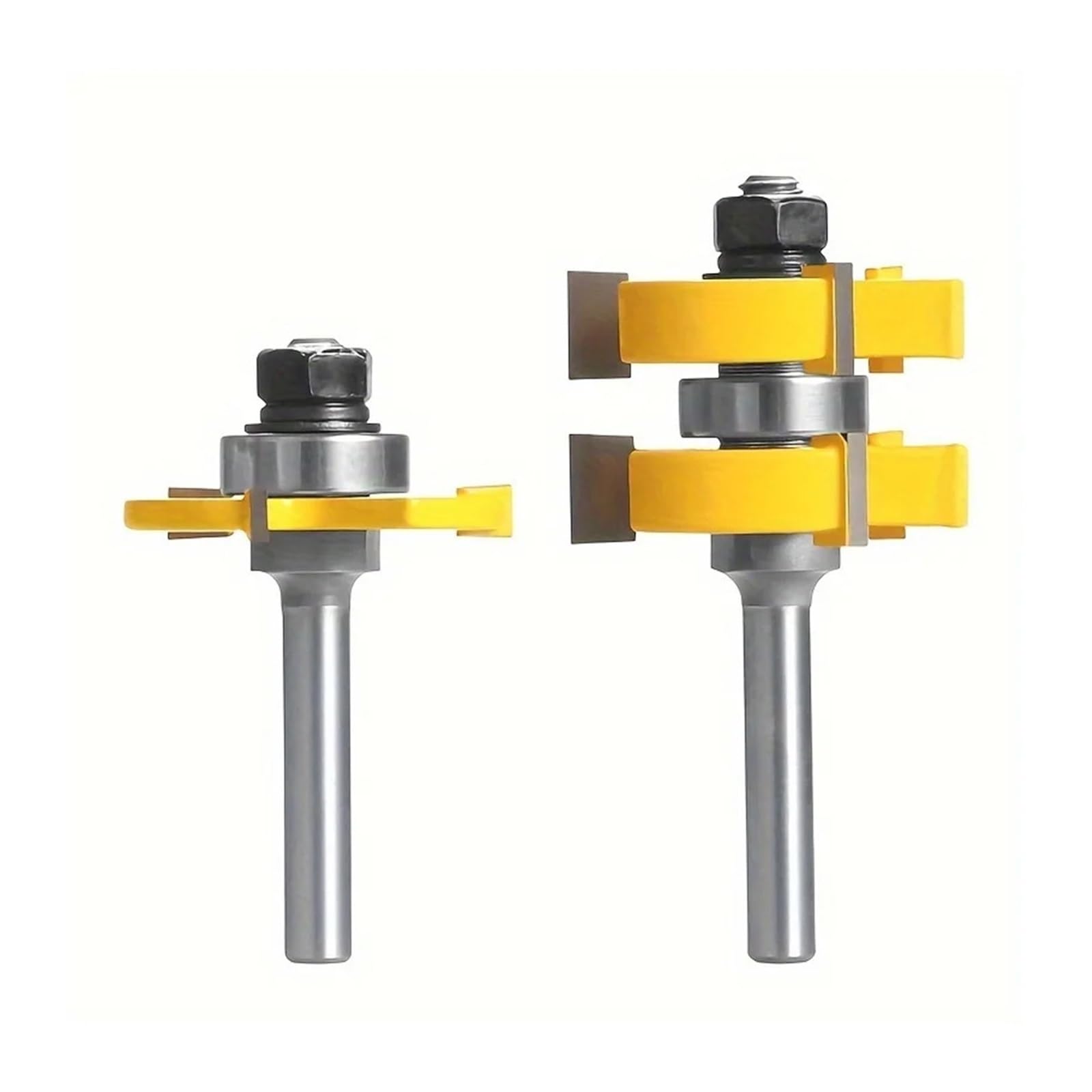 ‌2 Piezas, Broca De Cola Milano Tipo T Con Vástago 1/2" (12 Mm), Cortador Enrutador Carburo Tungsteno 3 Dientes Rodamiento(12.7mm)