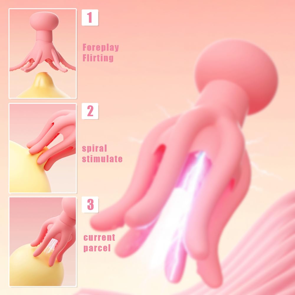 Vibratoreper Donna Professionale, Stimolatore Donna con 10 Modalità di Vibrazione, Massaggiatori Elettrici per Il Seno, Vibratore per Capezzoli Giocattoli Erotici(2 Vibratori)