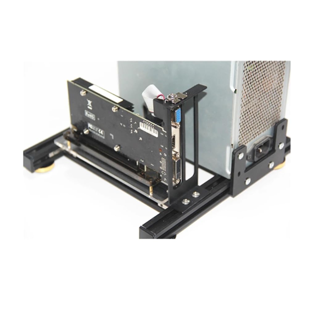 Upgrade GPU + PSU DIY Externes Grafikkarten-Rack mit Power-Basis für ATX PSU Aluminium Unterstützung Dock