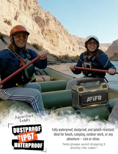 Image of Outdoor Bluetooth Speaker 160W: IP67 Waterproof, 24H, TWS | Rugged portable speaker with deep bass, LED lights, TWS pairing for parties, beach, travel, camping, garage