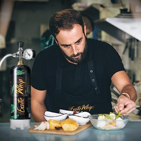 Miniatura 5 de Exotic Whip - Cargadores de crema con sabor a coco, tanque de óxido nitroso desechable de 22.58 oz para dispensador de crema batida, recipiente de