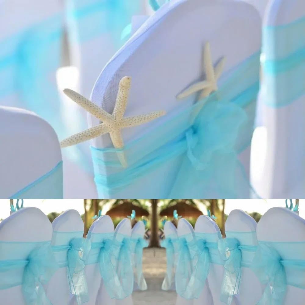 Telai per sedie in Nastro di Tessuto Organza per Feste di Nozze da 100 Pezzi per Eventi di Banchetti, Decorazioni per Feste di Compleanno, Tessuti per la casa