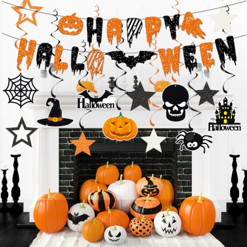 Image of Happy-Halloween Party-Decorations Indoor-Wall Ceiling-Decor Streamers