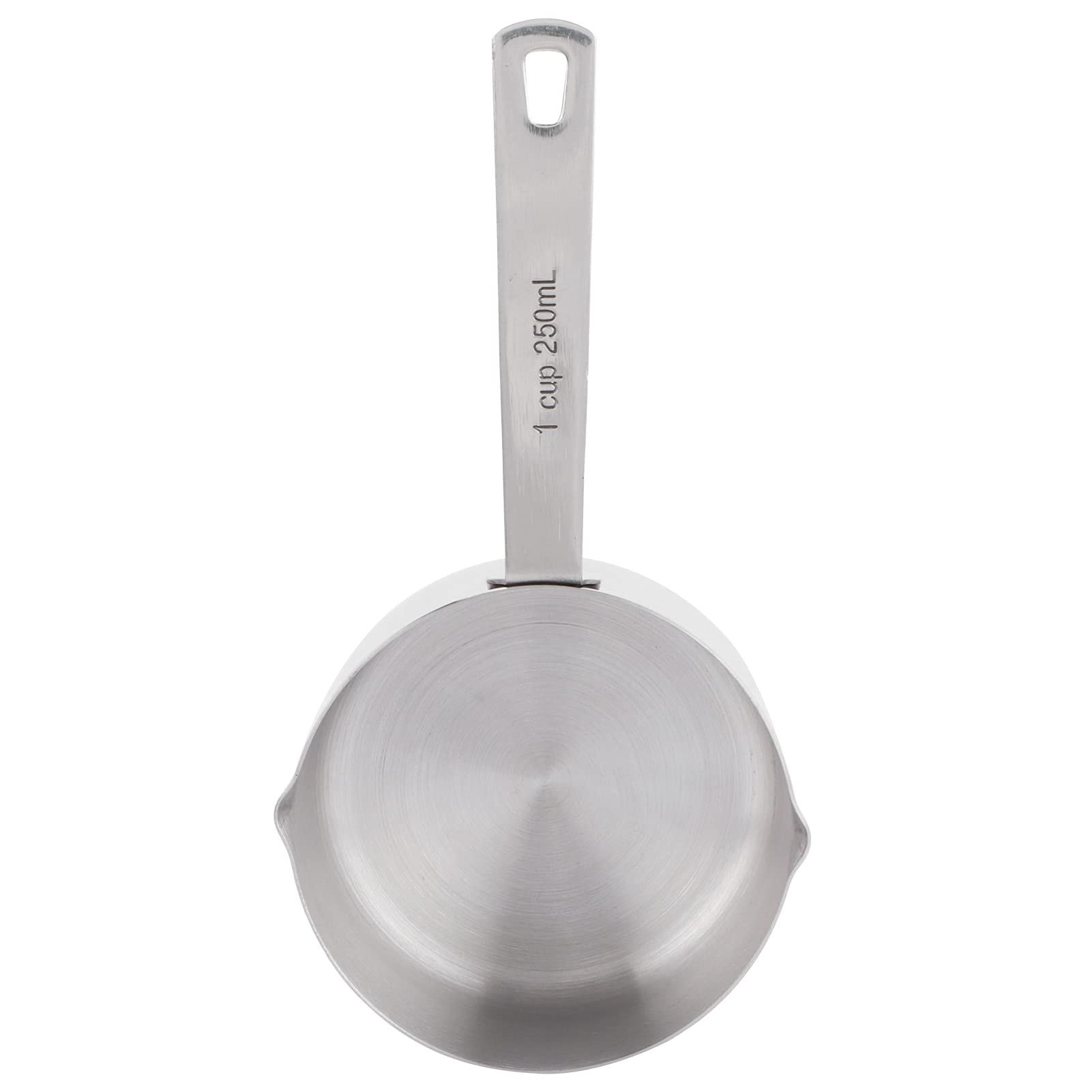 Cocoarm Mierząca łyżka do Pieczenia Stalowy Miarka Miarka ze Stali Nierdzewnej 304 ze skalą do Kuchni Gotowanie Pieczenie Akcesoria (1 filiżanka 250 ml)