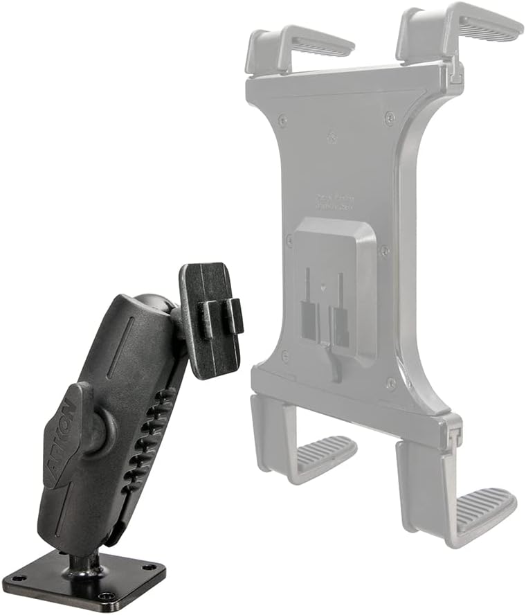 ARKON Heavy Duty 4 Hole AMPS Car or Wall Mounting Pedestal & Phone and Midsize Tablet Holder for iPhone X 8 7 6S Plus iPad mini Galaxy S8 S7 Note 8 Retail Black