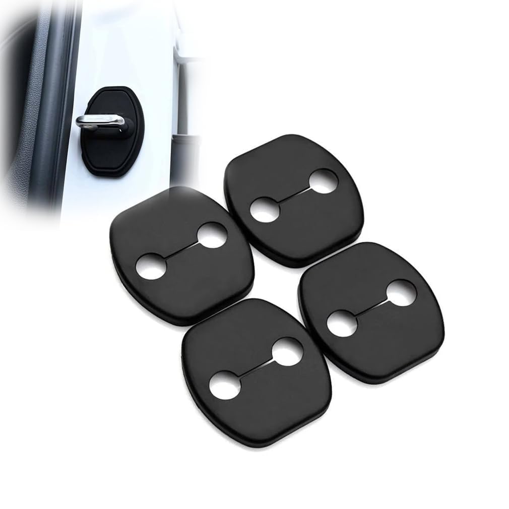 Woniyal 4Pcs Car Door Lock Covers for Cupra Leon Sportstourer KL I 2020-2024, Rubber Latch Protectors Reliable Rustproof Shield Practical Interior Trim Accessory,Black