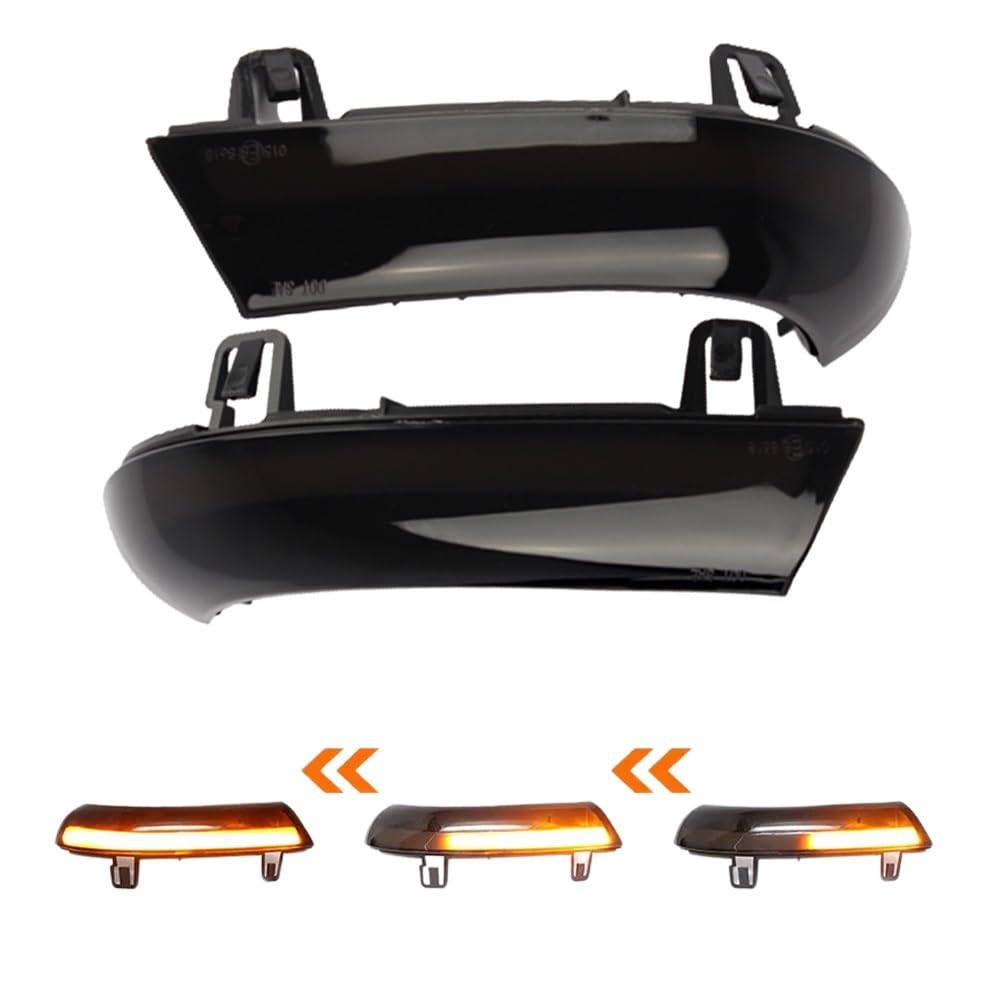 SYLTER Intermitentes AutomóViles Intermitentes Espejo Led Que Fluyen con Luz Amarilla Única Carcasa Negra para VW para 5 para MK5 2003-2008 Accesorios Coche Intermitente Espejo Lateral