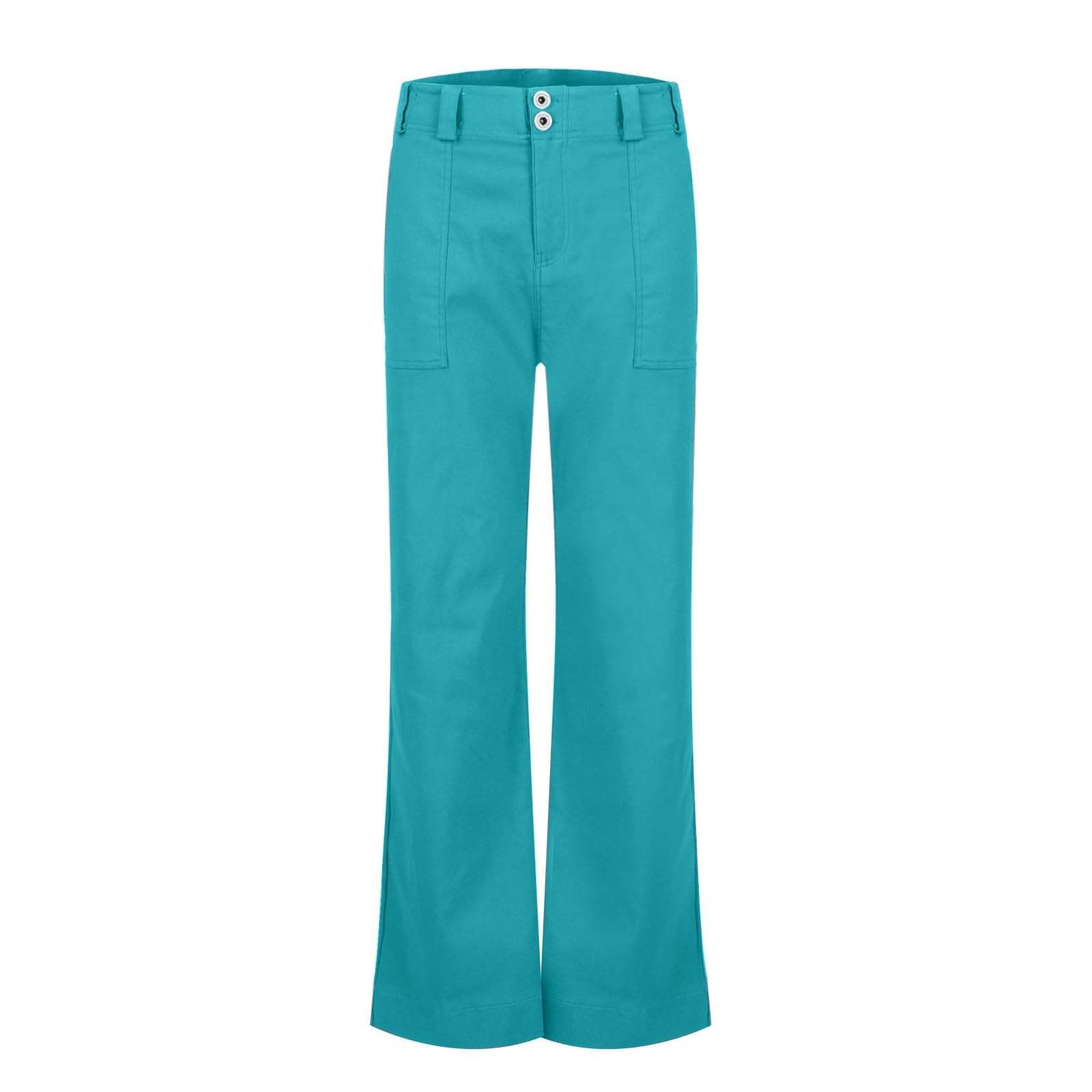 Schlaghose Damen für Office Chino Hose Cargohose Damen Flared Einfarbig Arbeitshose Damen Bell Bottom Freizeithose Damen Bootcut Palazzo Hose Damenhosen Elegant Marlene Hosen Damen Bequeme
