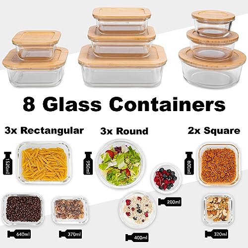 Kamoro Contenitori in vetro per alimenti - con