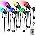 RGB Gartenbeleuchtung, GREEMPIRE 6er Set RGB Gartenstrahler LED mit Erdspieß Gartenleuchte,Außenleuchte mit Stecker,RGB Gartenlampe IP65 wasserdicht Spotbeleuchtung,Wegbeleuchtung Rasenlicht für Außen