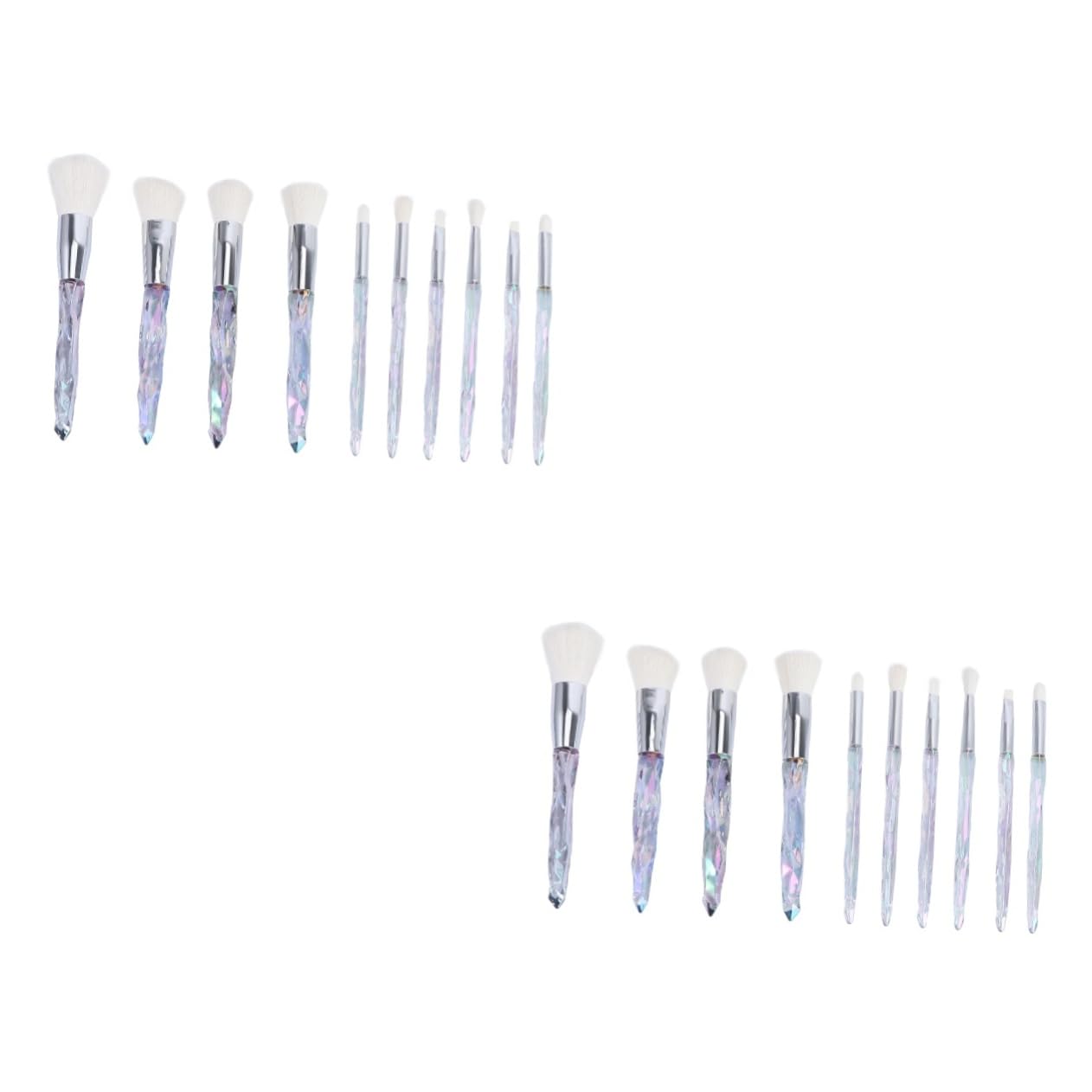 Healeved Set Completo Di 20 Pennelli Per Il Trucco in Plastica Per Fondotinta Ombretti Fard Rossetto Adatti Alle Pelli Sensibili