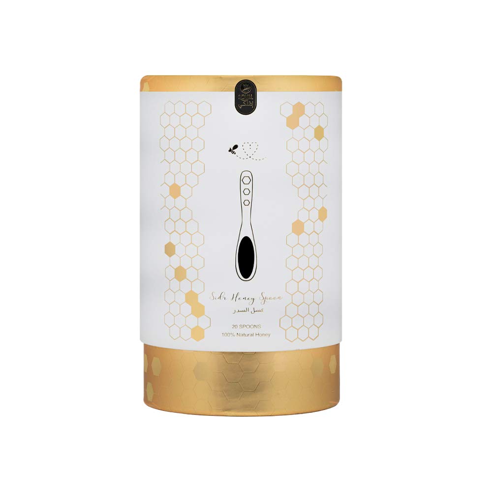 Al-Malaky Royal Al Malaky’s Premium sidr Honey Spoons with 100% Natural Sider Honey| Pack of 20 Spoons