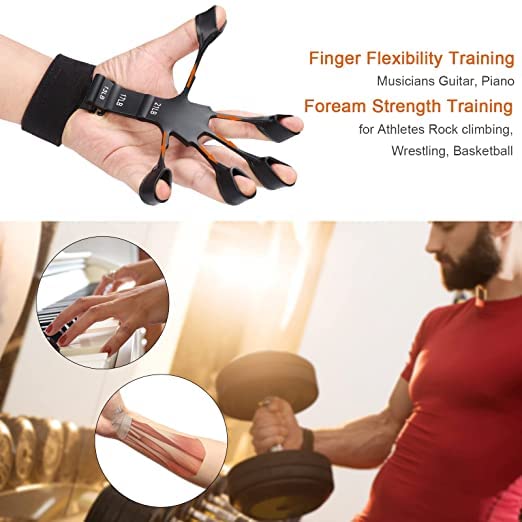 Kesig® Finger Stronger Hand Grip Stronger, Grip Strength Trainer, 6 Resident Level Finger Exercise and Hand Strong, Finger Flexian Extension Training Multi Kesig® Finger Stronger Hand Grip Stronger, Grip Strength Trainer, 6 Resident Level Finger Exercise and Hand Strong, Finger Flexian Extension Training Multi
