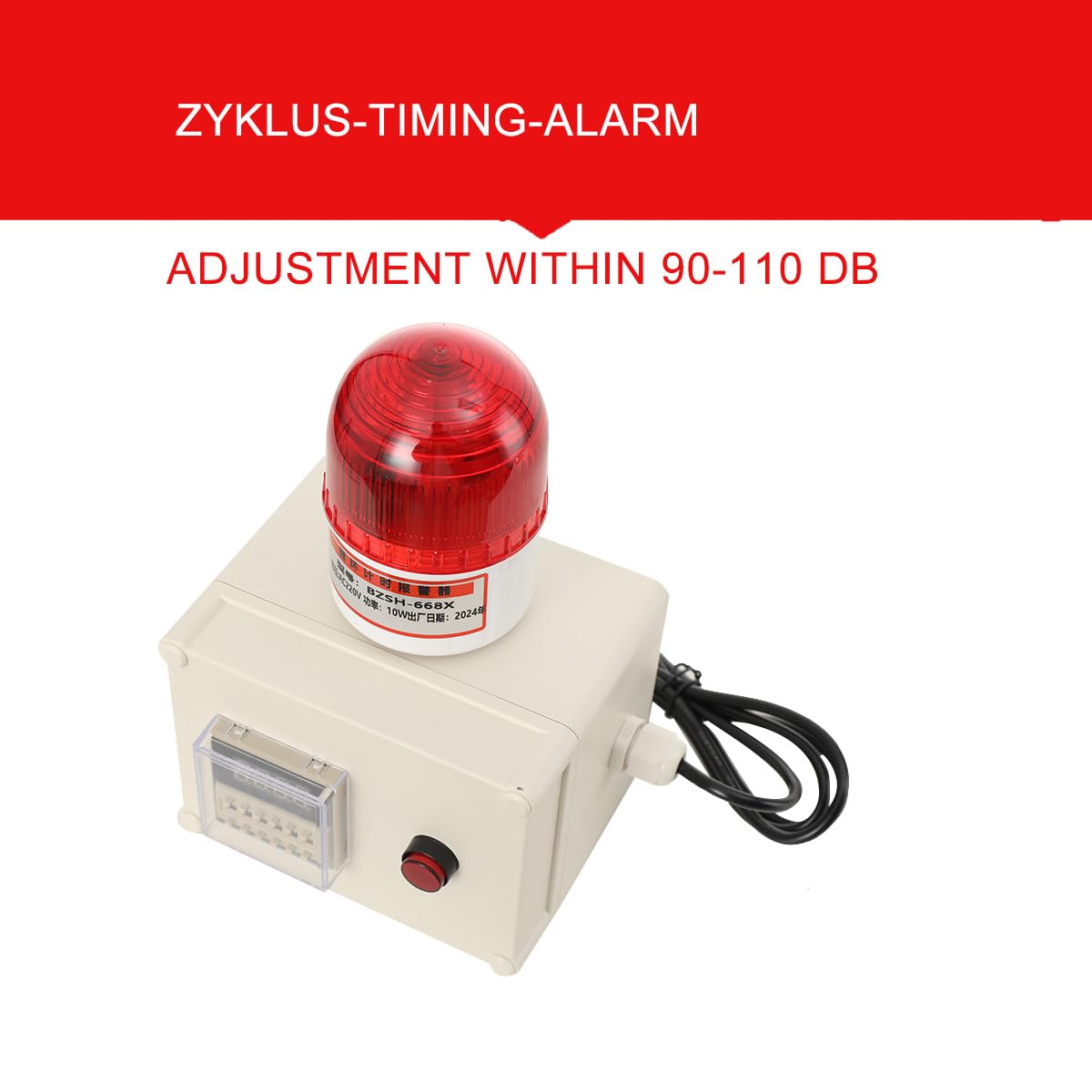 Industrielle Alarm Sirene Zyklus Timer Sirene Intelligenter Timing Alarm 10W 220V Elektrische Alarme, Gut Wasserdicht 90dB Kann Mehrere Alarmzeitpunkte Festlegen