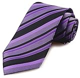 Men's Purple Black Necktie Silk For Men Suit Fitness Business Dating Fashion Prom Office Ties