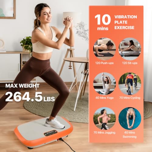 Vibration Plate Exercise Machine for Weight Loss Fitness Equipment, Vibration Plate Platform for Home Fitness,Lymphatic Drainage Shaking Full Body Shaker 99 Adjustable Speeds - image 3