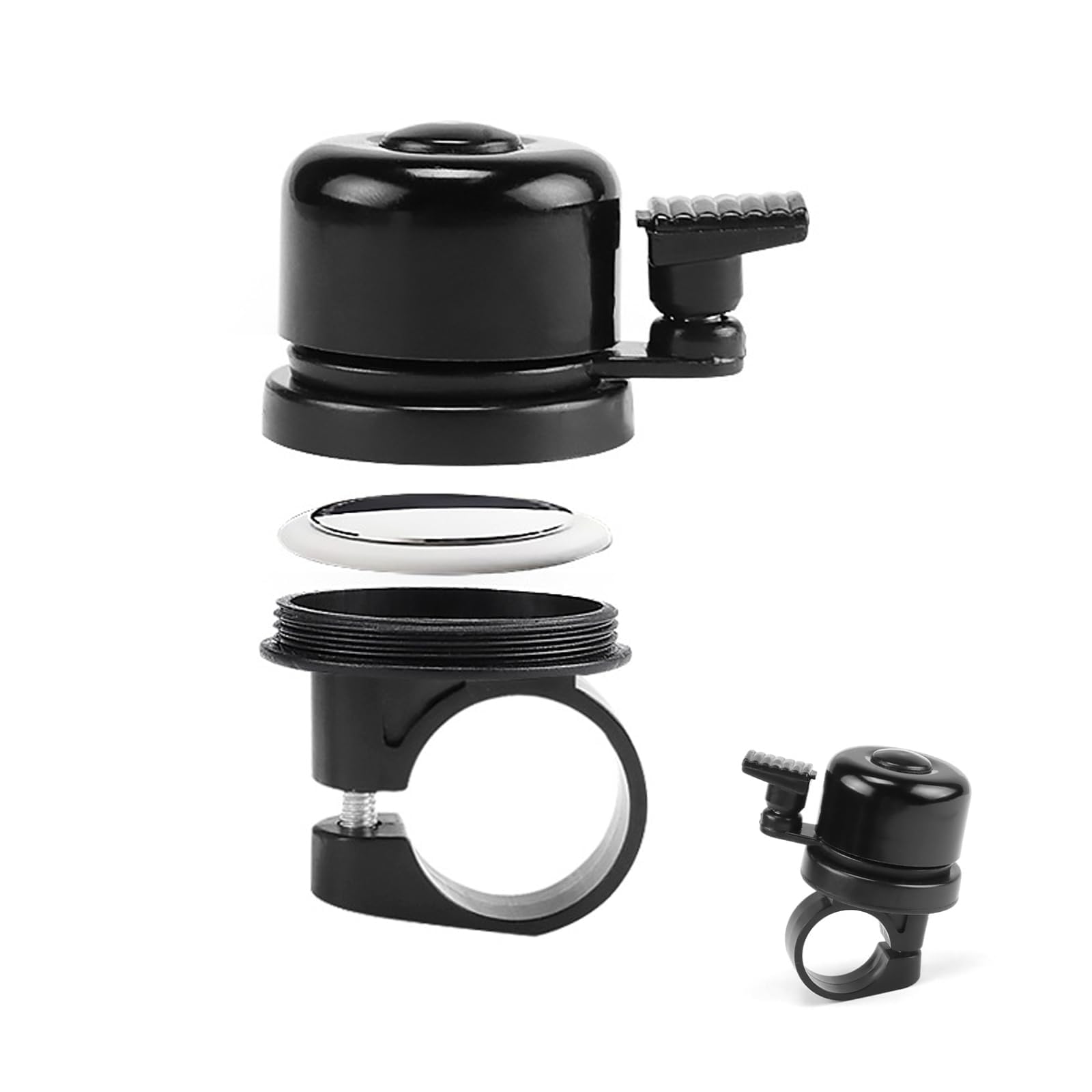 NIYATA Bike Bell, Anti-theft Bicycle Bell for Apple AirTag,Bike Airtag Holder,Hidden Bike GPS Tracker for 22,2mm Handlebar,Suitable for Kids Adult Mountain Road Bike