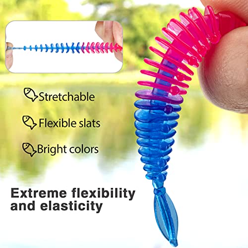 QualyQualy Leurres de pêche en caoutchouc - Pour pêche à la truite, sandre et perche - Image 4