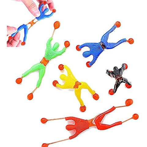 JOHOUSE Sticky Man, 24PCS Sticky Wall Climber Rolling Men, Window Crawlers Party Favors for Kids Classroom School Exchange Prize, Valentine Goodie Bag Stuffers Cover
