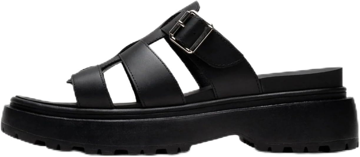 Amazon | [FILLIN] DEAN ディーン サンダル 厚底 ブラック +7.0CM 男女