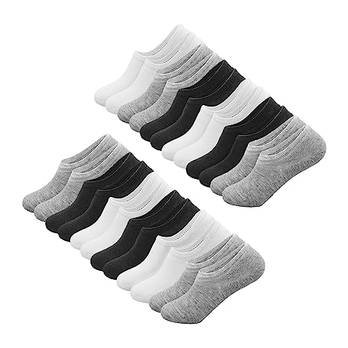Tphon Women's No Show Socks, 12 Pairs Low Cut Ankle Socks with Anti-Skid Grips for Loafers