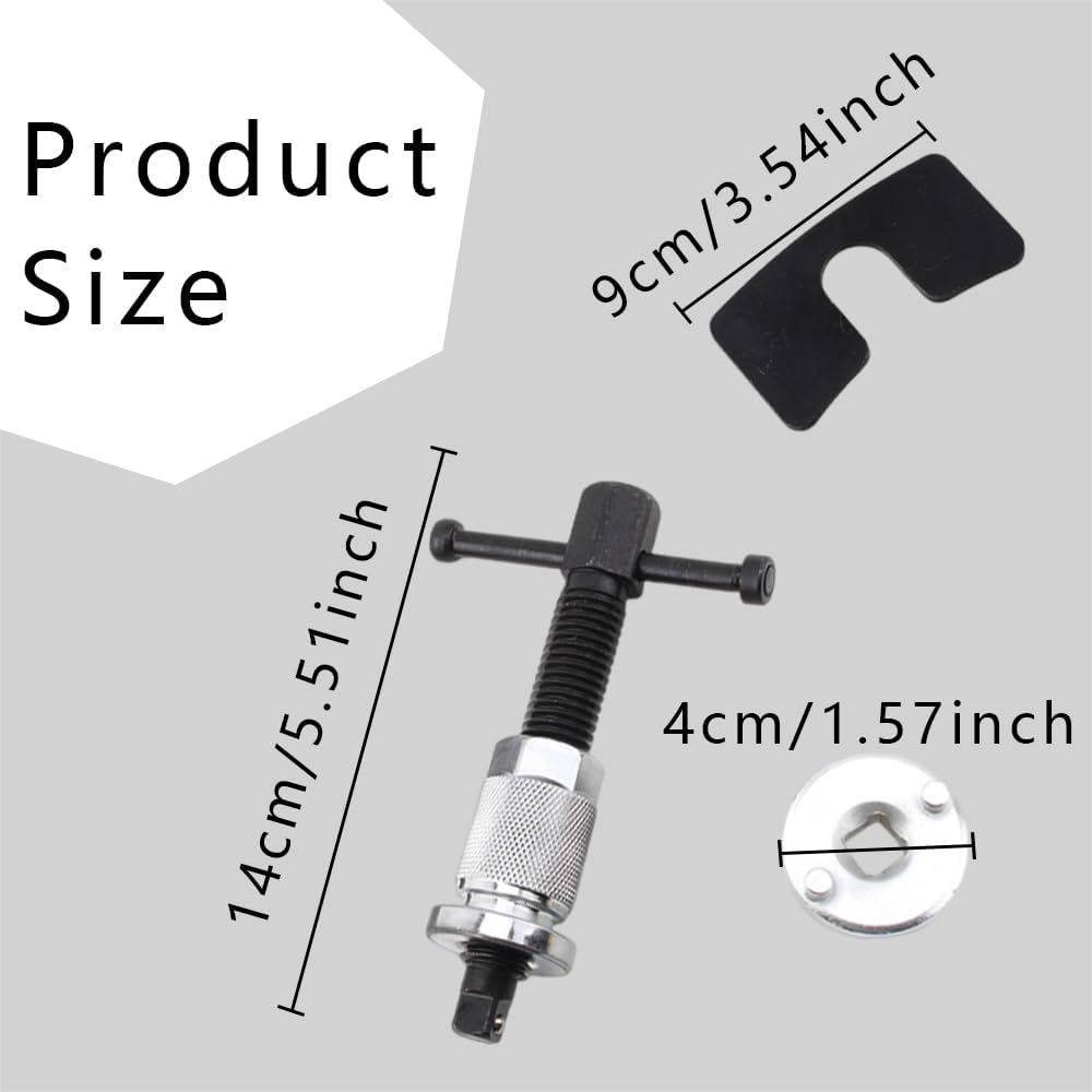 HAOBO Brake Caliper Piston Rewind Tool, Brake Piston Wind Back Tool, Universal Automotive Accessories Right Handle Set Brake Caliper Wind Back Tool for Replacement of Rear Brake Pad