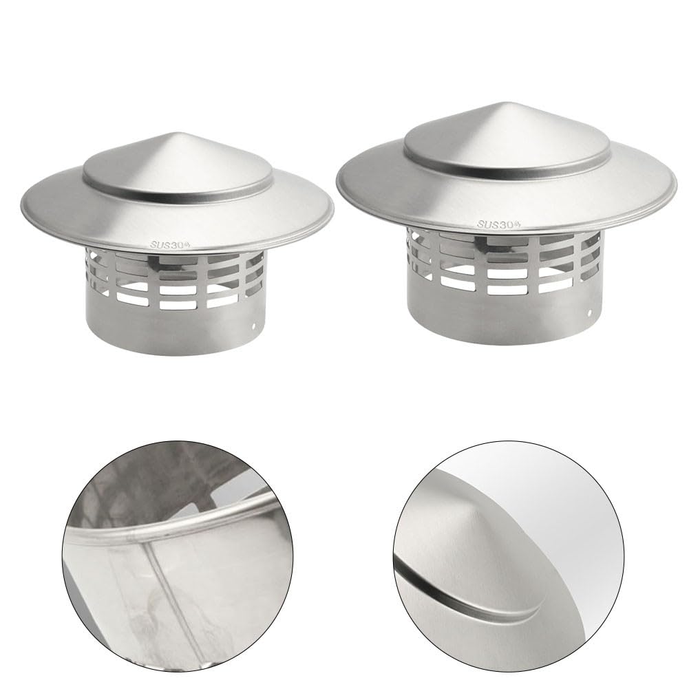 GKSNCJSMF Stainless Steel Chimney Cap for Roof Ventilation, Fresh Air Outlet & Exhaust Hood for 110mm 160mm Ducts, 304 Material, Weather Resistant(160mm)