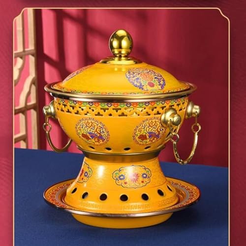 Olla China para Hotpot Individual en Cobre Amarilla miniatura 7