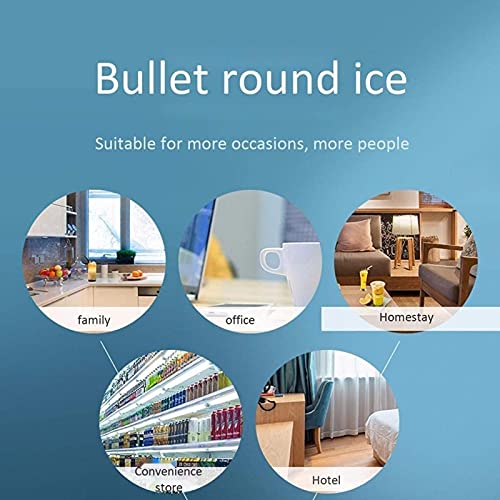 Fabricadora de cubos de hielo, cubeta para hielo de escritorio, máquina pequeña de hielo automática con tanque de agua grande de 2,2 L y limpieza automática, para uso doméstico miniatura 3