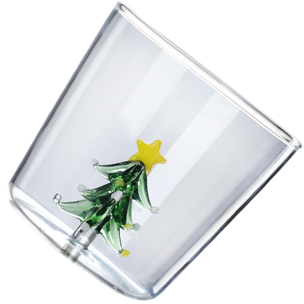 Copa multifunción de borosilicato con figura 3D para mesa navideña