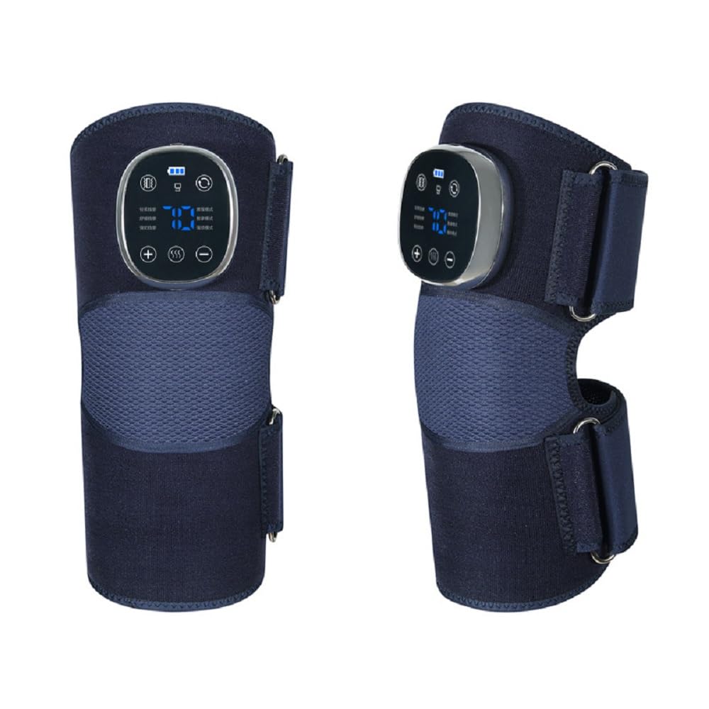 Heated Knee Braces, Vibrating Heated Knee Massager with Touch Screen, Gear Modes and Intensity Adjustment Minutes Timer Power Off, Pain Relief, For Knees