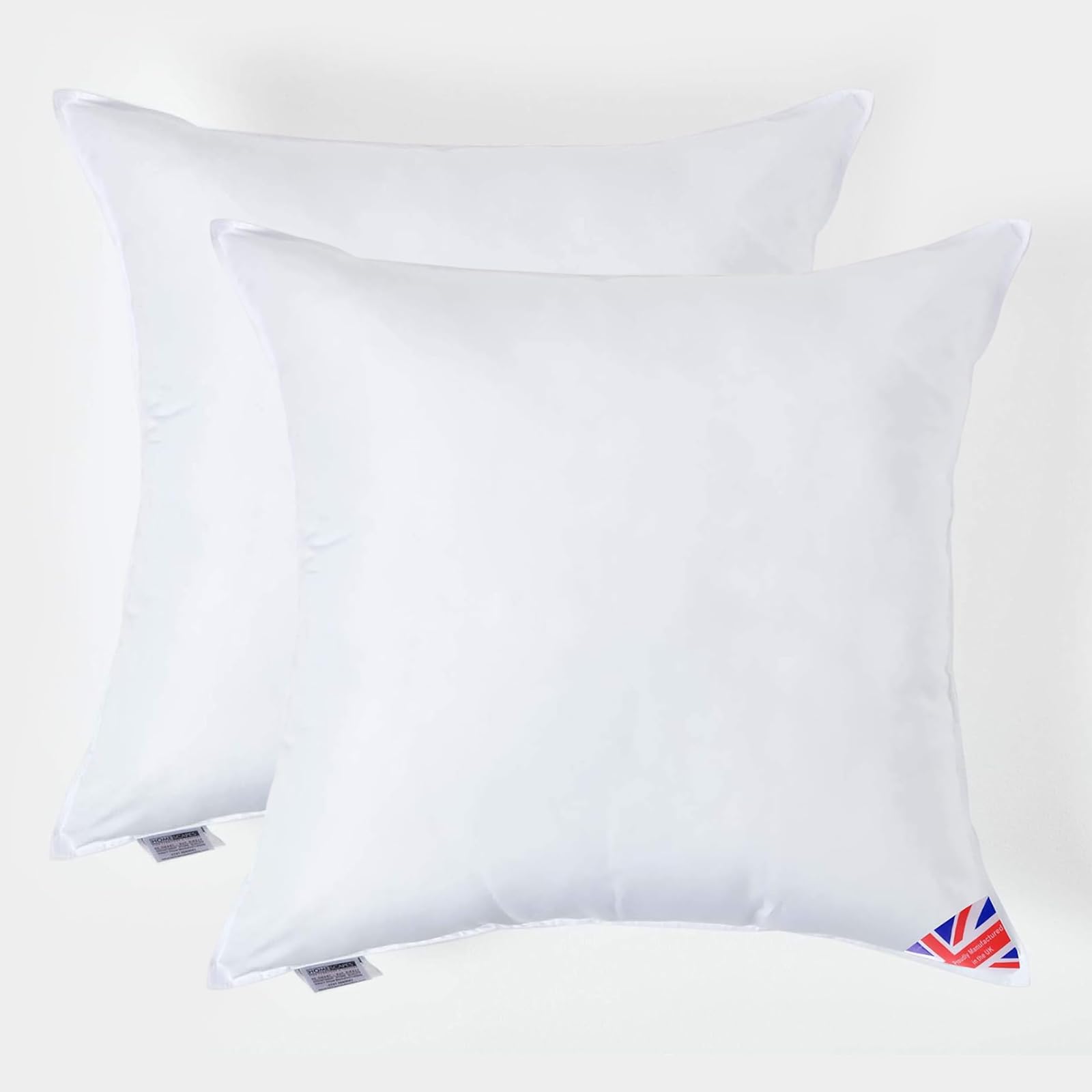 HOMESCAPES 2 Pack Luxury Super Microfibre Cushion Inserts 65cm x 65cm (26 x 26”) Perfect Bounce Back and Soft Cover Generously Filled Inner Pads Hypoallergenic Cushion Filler Handmade Machine Washable